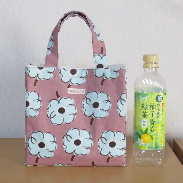 ミニスクエアトートバッグ☆花柄（ピンク） | iichi 日々の暮らしを