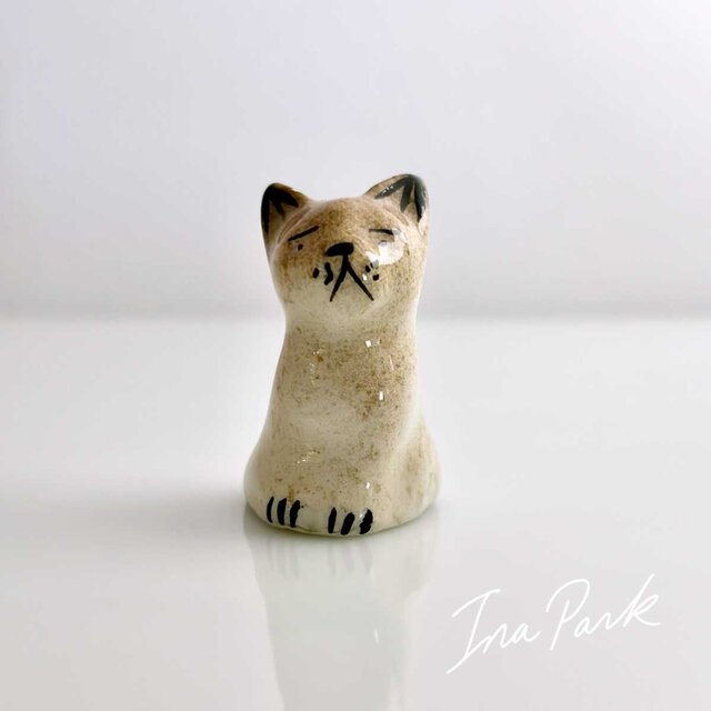 【希少】アトラス　猫のフェーブセット　ネコ　フェーヴ　フランス製陶器 1993年のヴィンテージフェーブ 子猫のフェーヴ フランス製 ミニチュア