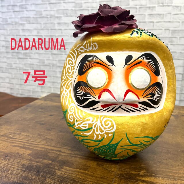 DADARUMA 7号 一点物 手描きアート達磨 金彩 | iichi 日々の暮らしを