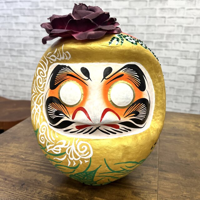 DADARUMA 7号 一点物 手描きアート達磨 金彩 DADARUMA 7号 一点物 手描きアート達磨 金彩 | iichi 日々の暮らしを