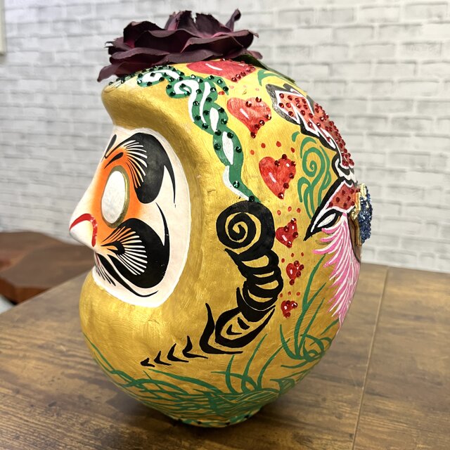 DADARUMA 7号 一点物 手描きアート達磨 金彩 DADARUMA 7号 一点物 手描きアート達磨 金彩 | iichi 日々の暮らしを