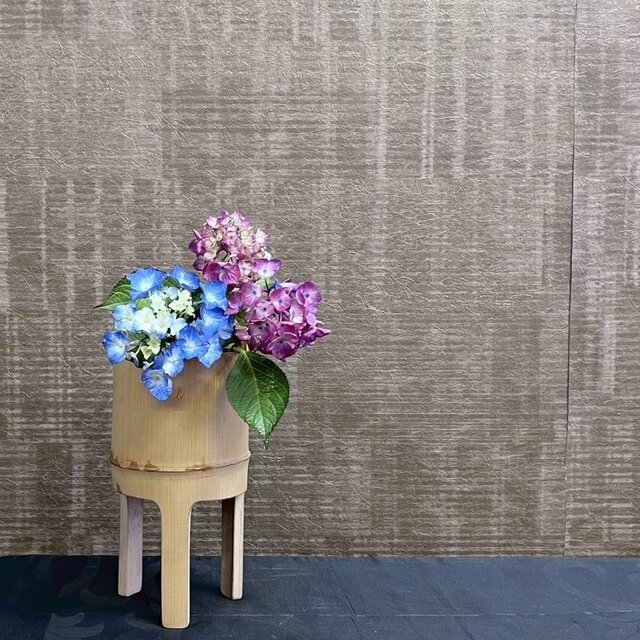 0320 鼎（かなえ）竹花入 花器 フラワーベース / 茶趣 茶花 華道 野の