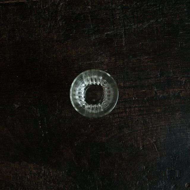 燻んだ色味◇プレスガラスコップ 骨董/antiques 器 アンティークガラス