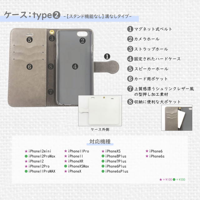 向日葵レース模様のiPhone手帳型スマホケース ラベンダーブルー