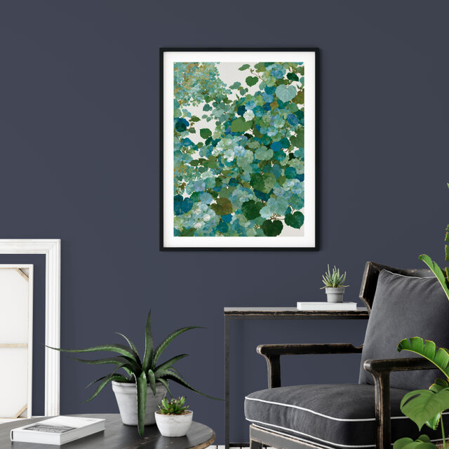 初夏に溶け込む朝顔 タイプA 】ボタニカルアート 植物画 水彩画 絵画