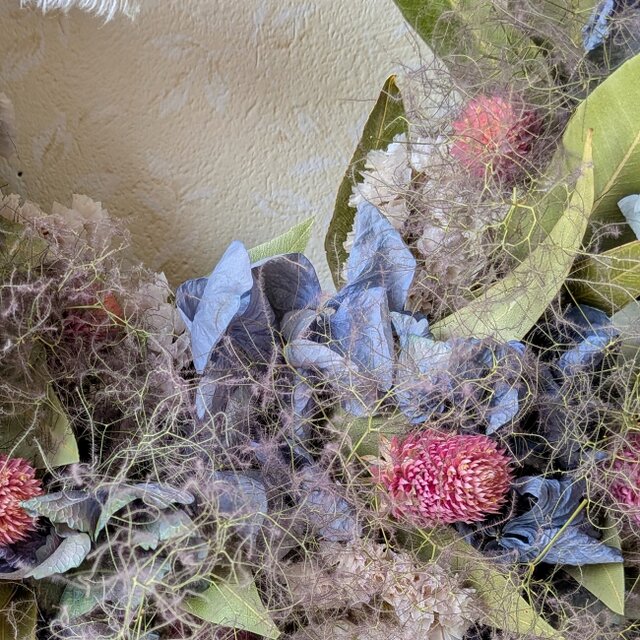 スモークツリーと紫陽花のハーフリース（爽やかサマー） | iichi 日々