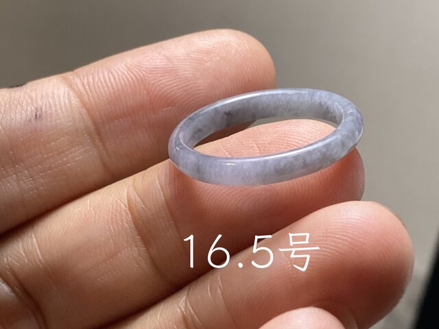 L18-166 ラベンダーグレー 糯種 16.5号 グアテマラ産 A貨 本翡翠