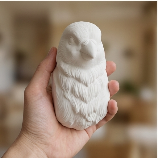カナリアの壁掛けレリーフ 3Dプリント 白PLA インテリア | iichi 日々