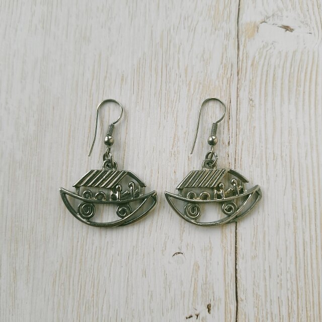 openwork ship dangle ヴィンテージピアス | iichi 日々の暮らしを
