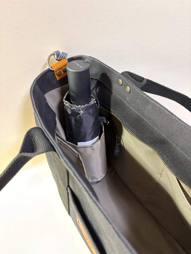 A4対応・8ポケット】荷物が迷子にならない 8号帆布トートバッグ