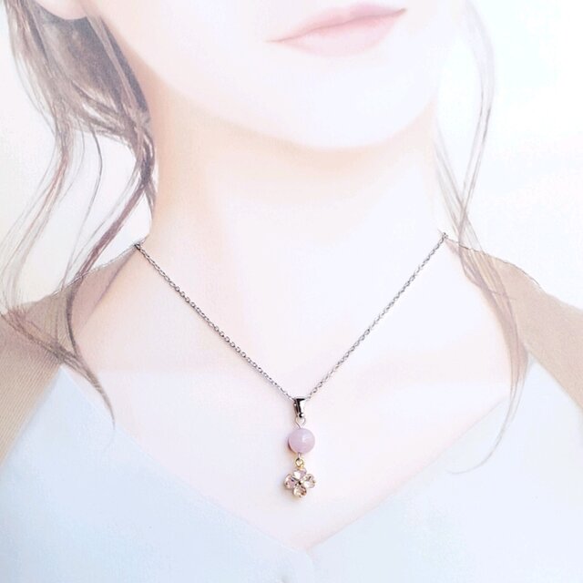 専用SALEクンツァイト運気アップネックレス クンツァイト＊ネックレス＊サージカルステンレス＊天然石ネックレス