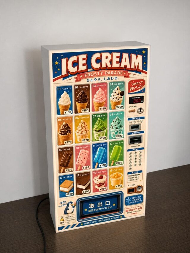 オーダー無料】アイスクリーム ソフトクリーム かき氷 お菓子 自動販売