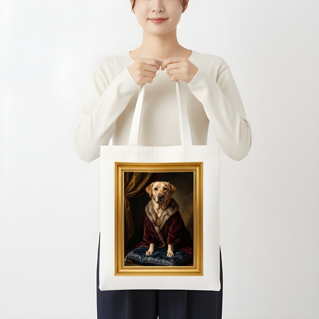 犬（ラブラドールレトリバー）トートバッグ ルネサンス風カラーアート