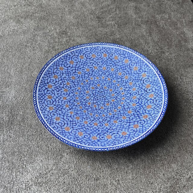 ミーナカーリー　飾り皿30cm ペルシャのエナメル皿（ミーナーカーリー）飾り皿 Φ20cm 壁飾り