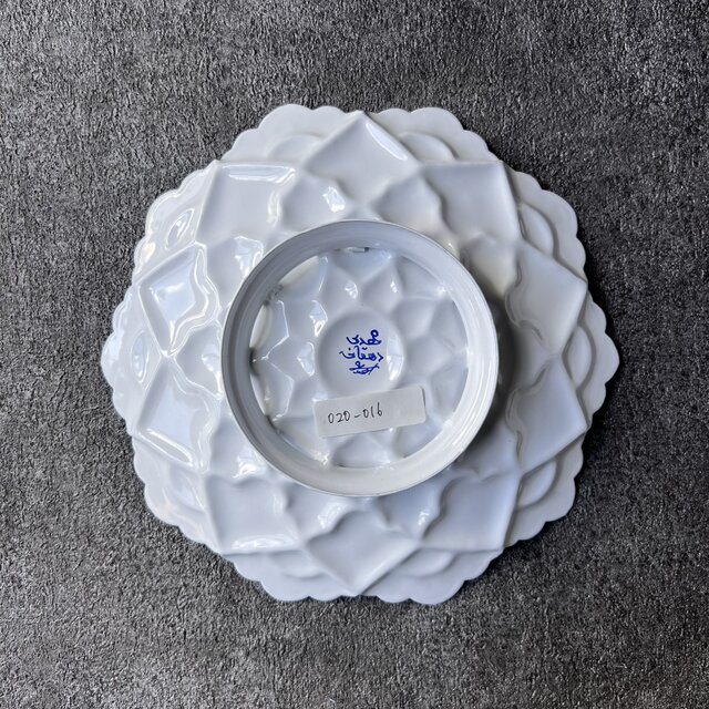 ペルシャのエナメル皿（ミーナーカーリー）飾り皿 Φ20cm 壁飾り