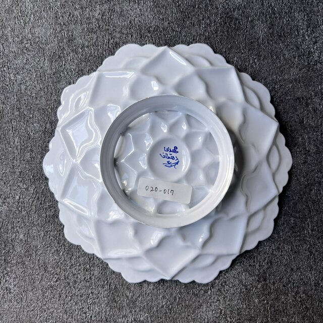 ペルシャのエナメル皿（ミーナーカーリー）飾り皿 Φ20cm 壁飾り