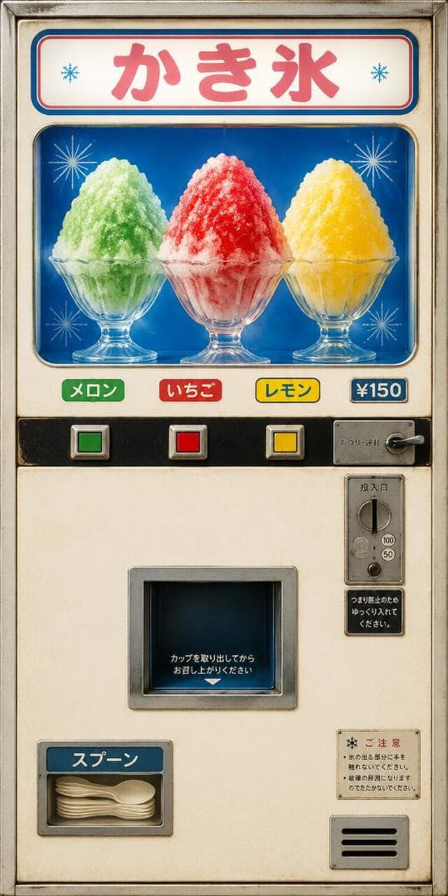 オーダー無料】かき氷 アイスクリーム ソフトクリーム お菓子 自動販売