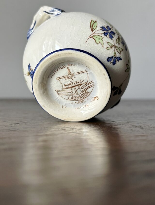 クレイユモントロー Creil&Montereau 矢車菊 クリームポット ディ