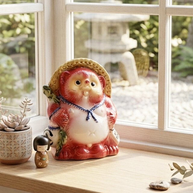 タヌキ 12cn【信楽焼】/Traditional Lucky Japanese Tanuki | iichi
