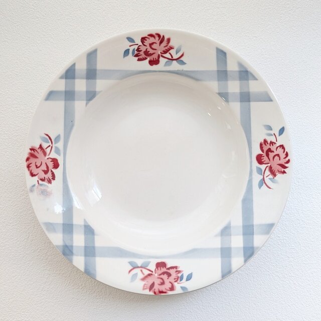 フランス SARREGUEMINES NICOLE サルグミンヌ レッドフラワー スープ