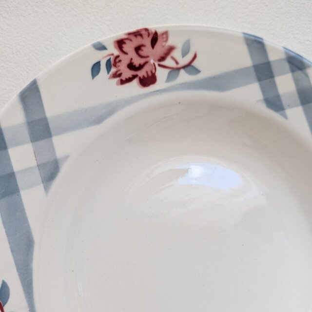 フランス SARREGUEMINES NICOLE サルグミンヌ レッドフラワー スープ