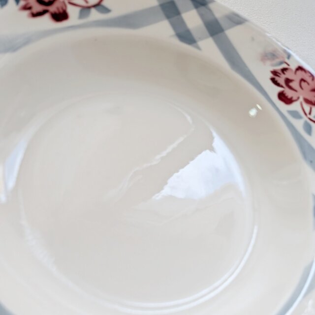 フランス SARREGUEMINES NICOLE サルグミンヌ レッドフラワー スープ