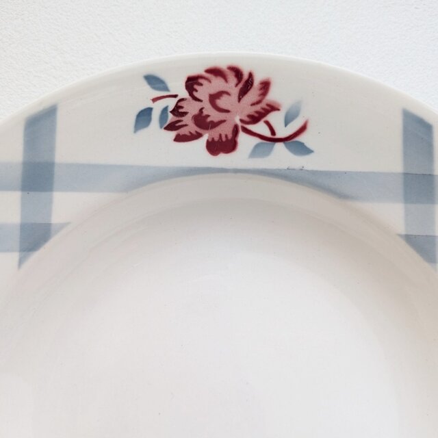 フランス SARREGUEMINES NICOLE サルグミンヌ レッドフラワー スープ
