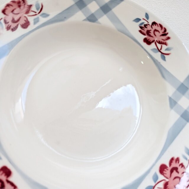 フランス SARREGUEMINES NICOLE サルグミンヌ レッドフラワー スープ
