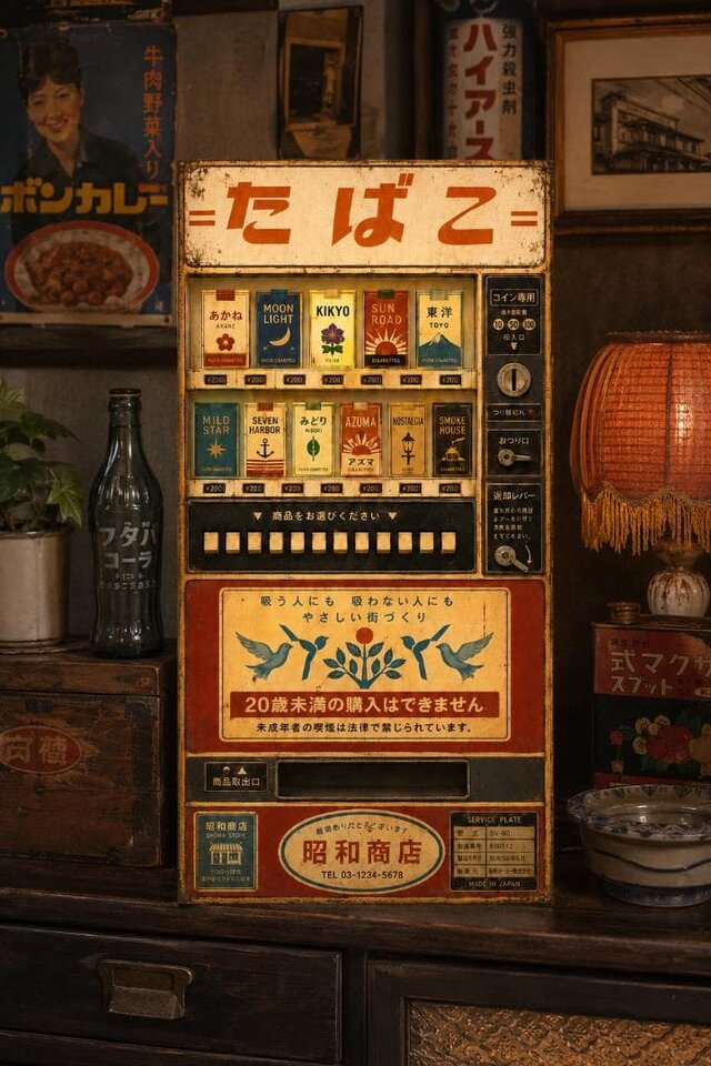 オーダー無料】たばこ タバコ 煙草 喫煙室 禁煙所 自動販売機 昭和