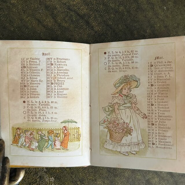 古書 Almanach de Kate Greenaway 1886 ケイト・グリーナウェイ 絵本