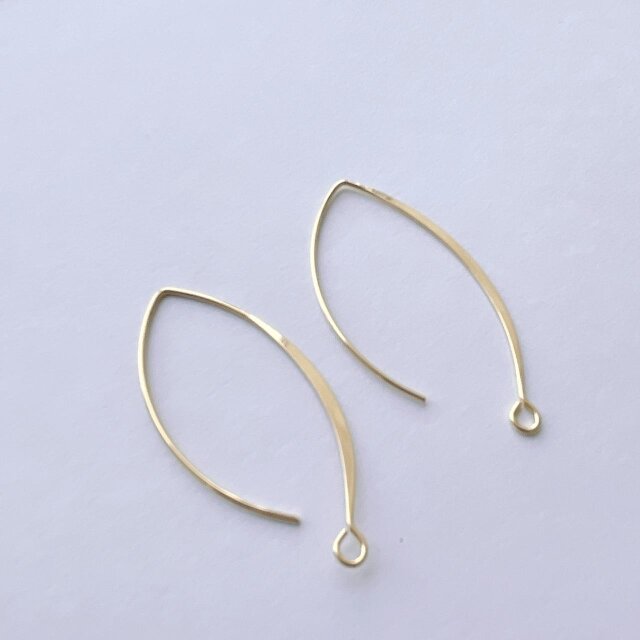 deux fleurds★14KGF【300ペア18mm】ピアスフック 新商品 14kgf ロングフックピアス 2ペア 4個 買うほどお得 | iichi