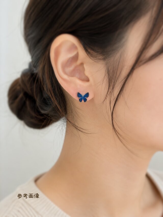 蝶々ピアス（片耳用1羽）-1 | iichi 日々の暮らしを心地よくする