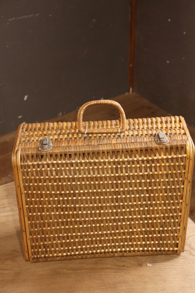 №147 バスケット籠 ピクニックバスケット 古道具 古雑貨 インテリア