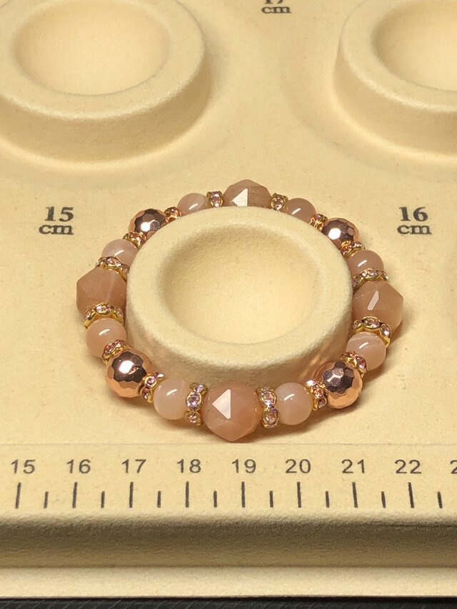 サンムーンストーン 天然石 デザイン ブレスレット | iichi 日々の