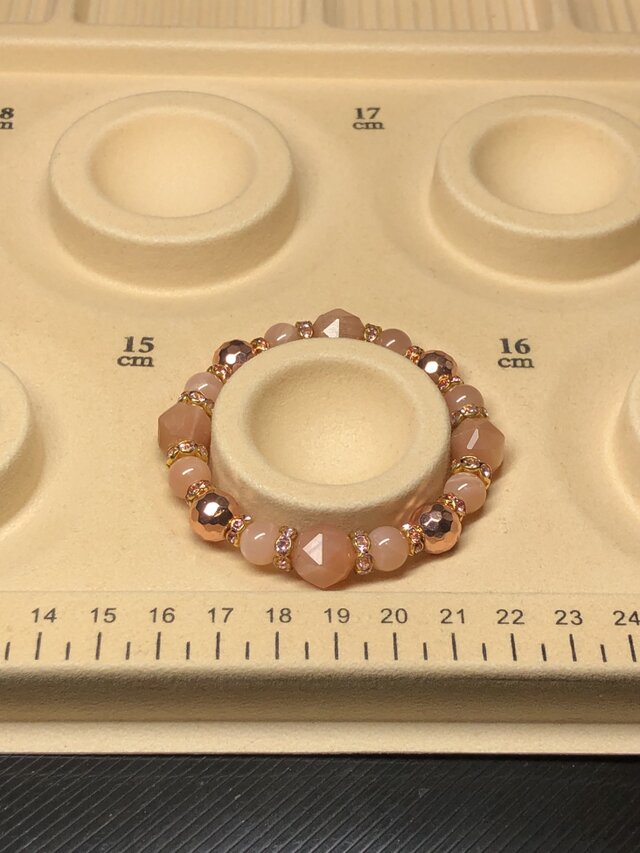 サンムーンストーン 天然石 デザイン ブレスレット | iichi 日々の
