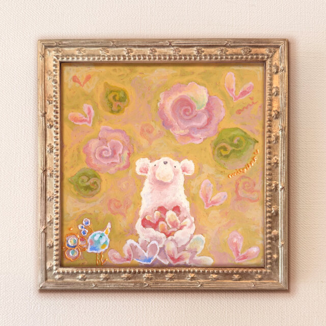 原画・大好きのカケラ_ yellow（額装） | iichi 日々の暮らしを