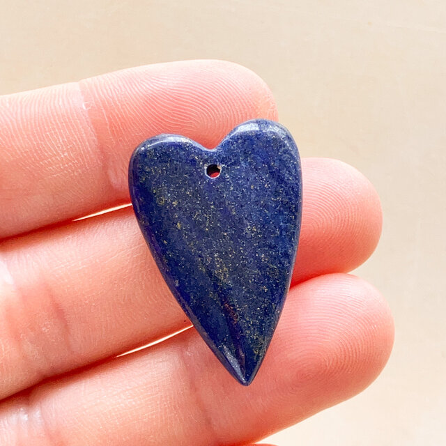 穴あきラピスラズリ[202] 10x20mm 30Cts ルース ／天然石