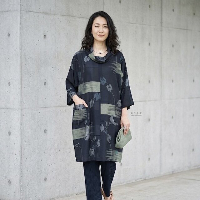 8月12日まで30％OFF】チュニック 紗着物をリメイク chu0001 / 古布