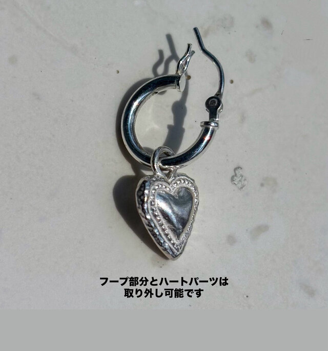 Classic heart hoop pierce❤︎ハートフープピアス《送料無料》/両耳用