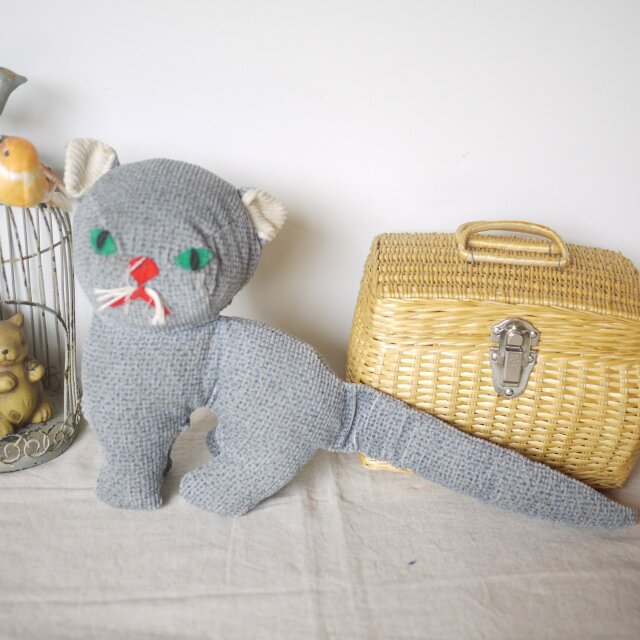 おこりんぼう猫 ドイツ ヴィンテージハンドメイド 手作り猫の