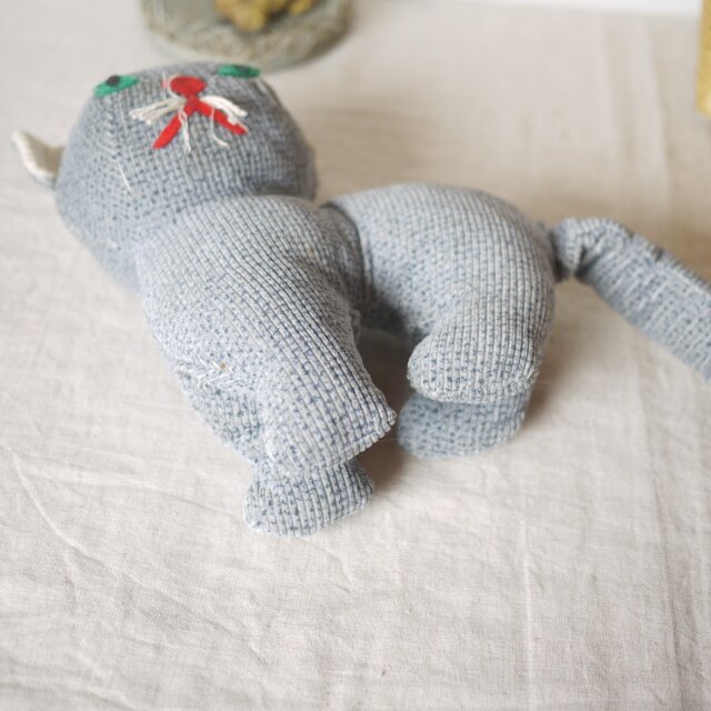おこりんぼう猫 ドイツ ヴィンテージハンドメイド 手作り猫の