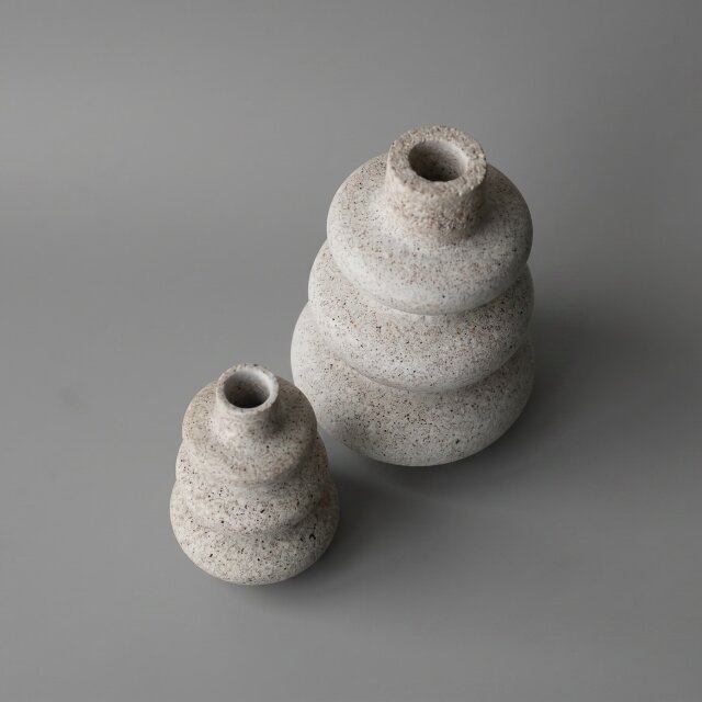 一輪挿し「三つ重ね」小｜沖縄の砂を使用｜ドライフラワーベース