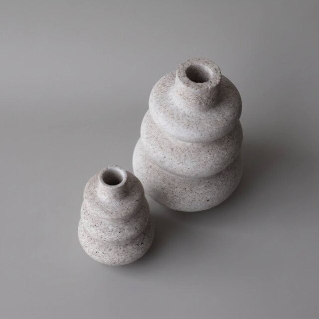 送料無料】一輪挿し「三つ重ね」大小セット｜沖縄の砂を使用｜ドライ