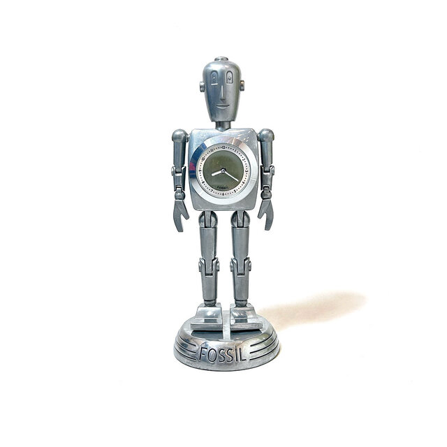 フォッシル ビッグ ティック ロボット型　置時計　BG1000　フィギュア　金属 FOSSIL フォッシル BIG TIC ロボット 置時計 Stan 