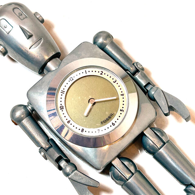 フォッシル ビッグ ティック ロボット型　置時計　BG1000　フィギュア　金属 FOSSIL フォッシル BIG TIC ロボット 置時計 Stan 