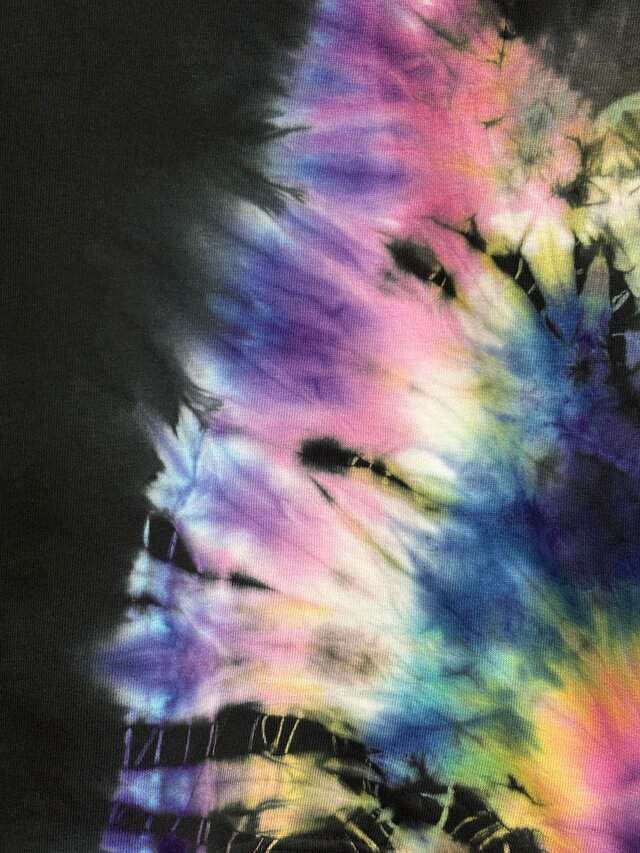 タイダイ Tシャツ Lサイズ ブラック×カラフル Hippies Dye HD26-57 タイダイ Tシャツ Lサイズ ブラック×カラフル Hippies Dye HD26-57
