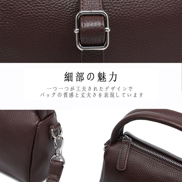 本革 ミニボストンバッグ 2WAY ハンド＆ショルダー レディース 牛革