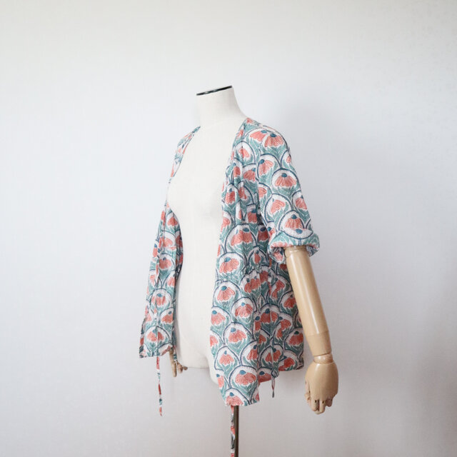 インド綿のエスニック花柄カシュクールブラウス | iichi 日々の暮らし