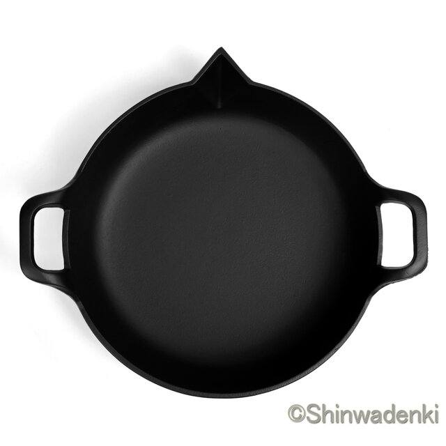 南部鉄器 鉄鍋 すき焼き鍋 天ぷら鍋平底25cm 日本製 直火・IH対応