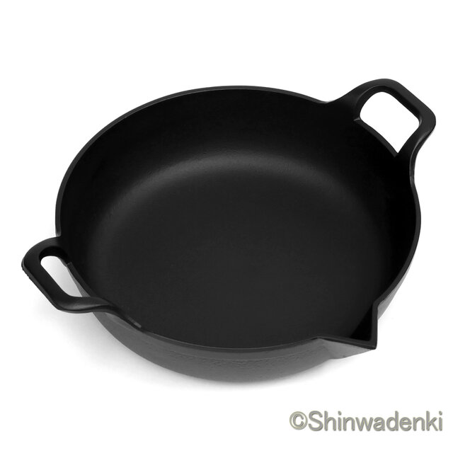 南部鉄器 鉄鍋 すき焼き鍋 天ぷら鍋平底25cm 日本製 直火・IH対応